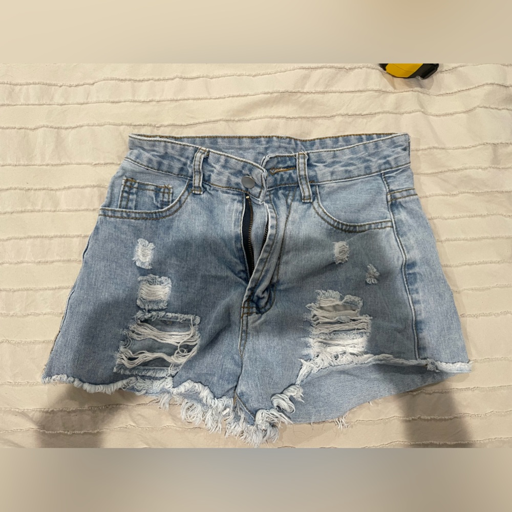 Denim high waisted shorts. XS. Worn a few times.